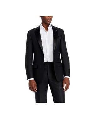 Hart Schaffner Marx New York Classic Fit Black Wool Tuxedo, Size 50r